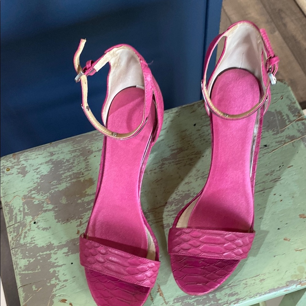 Michael Kors Pink Stiletto Heels with Ankle Strap